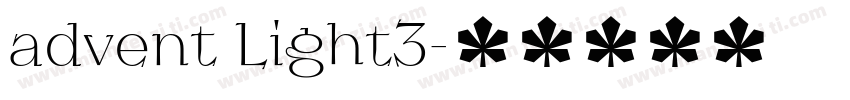 advent Light3字体转换